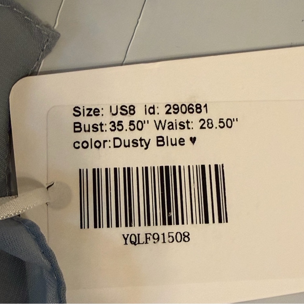 JJ's House Dusty Blue Chiffon Midi Dress Size 10 Bridesmaid - Picture 2 of 13